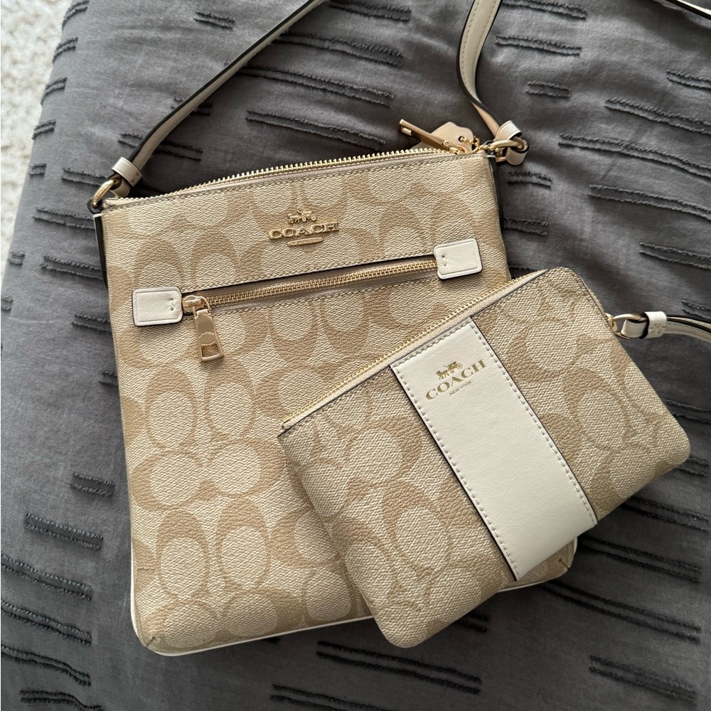 Coach Mini Rowan File Bag and matching Wristlet